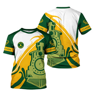 Railspirit Personalized Maine Central Railroad T-Shirt Flame-Inspired Style Shirt Gift Idea For Train Lovers