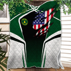 Railspirit Personalized Maine Central Railroad Premium Quilts American Vintage All Over Printed Premium Quilts