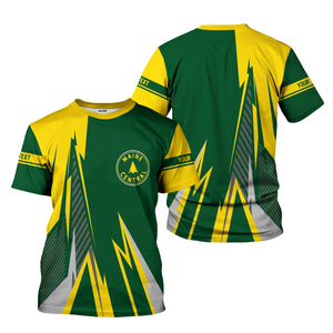 Railspirit Personalized Maine Central Railroad T-Shirt Lightning-Inspired Railway Style Shirt For Train Lovers