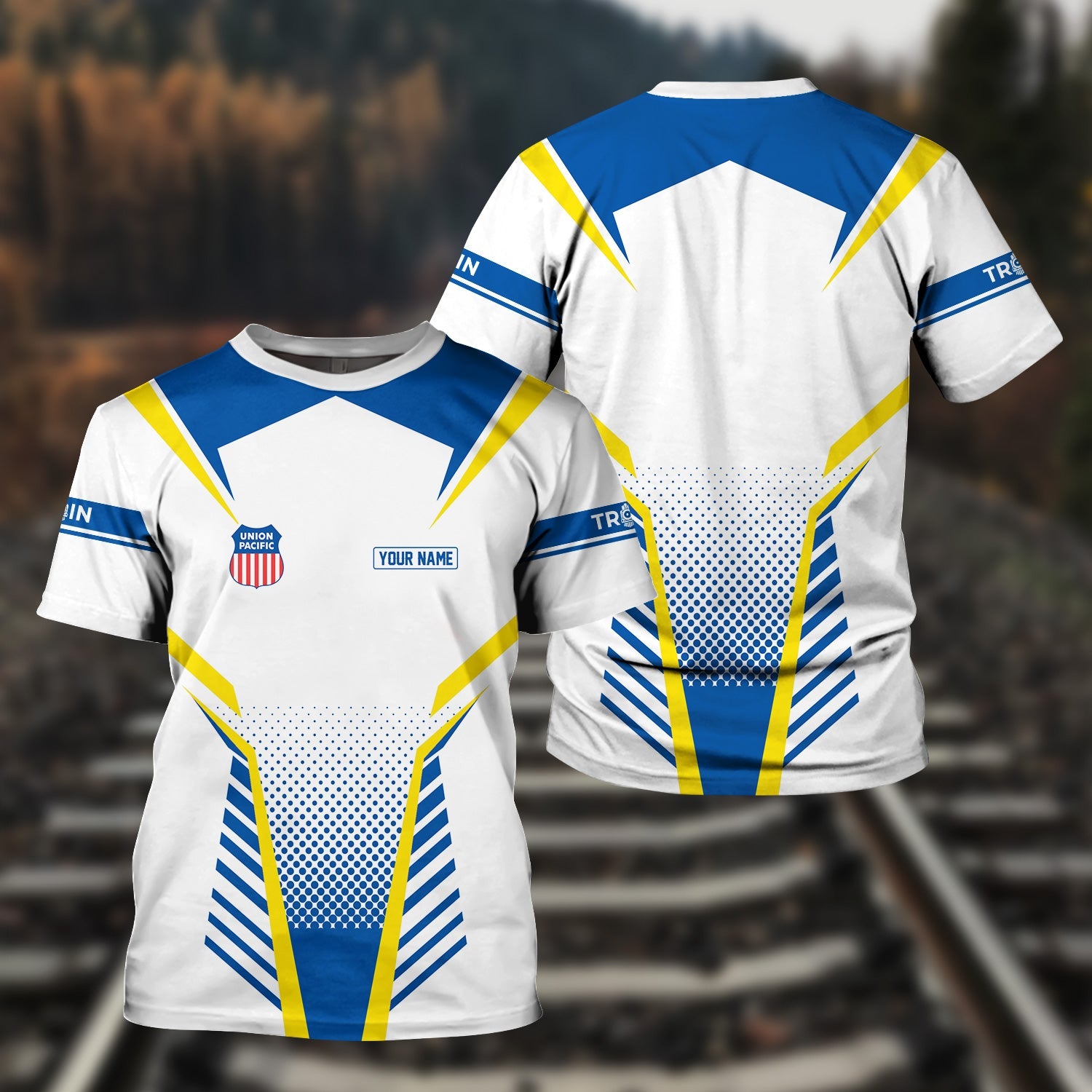 Railspirit Personalized Union Pacific Railroad T Shirt Unisex Big Boy Train Shirt All Over Print