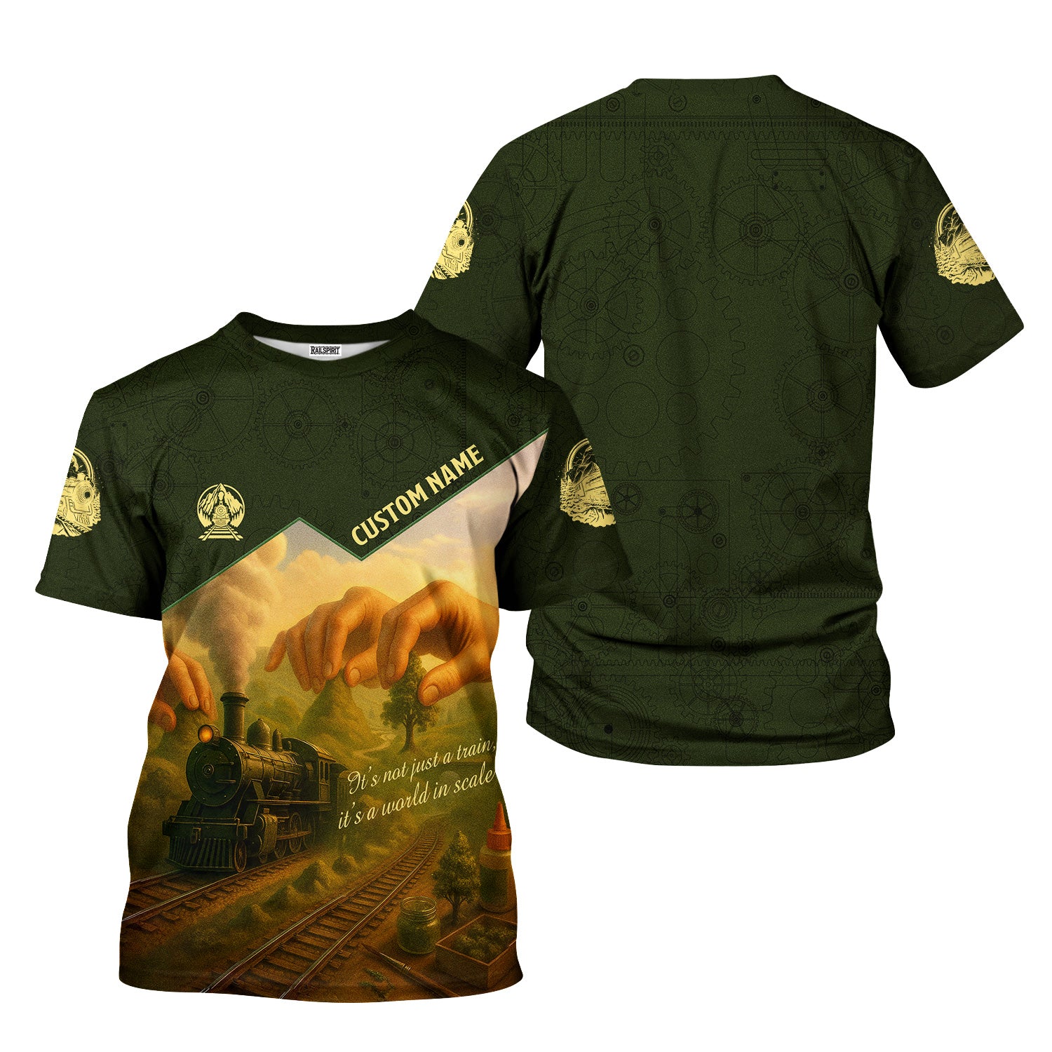 Custom Name Steam Train T-shirt, It's Not Just A Train It's A World In Scale, Train Lover Gift
