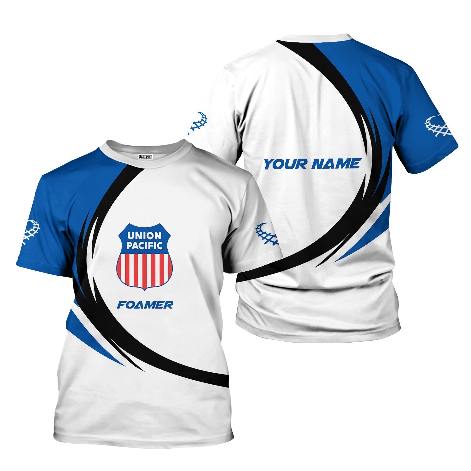 Railspirit Personalized Union Pacific Railroad T-Shirt Unique Graphic Style Big Boy Shirt For Train Enthusiasts