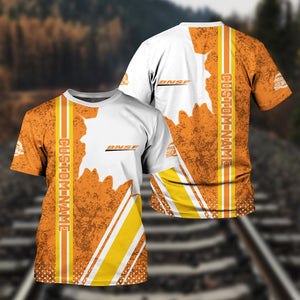 Railspirit Personalized BNSF Railway T-Shirt All Over Printed Unisex Shirt