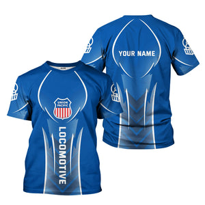 Railspirit Personalized Union Pacific Railroad T-Shirt Striking Line Style Big Boy Train Shirt For Locomotive Lovers