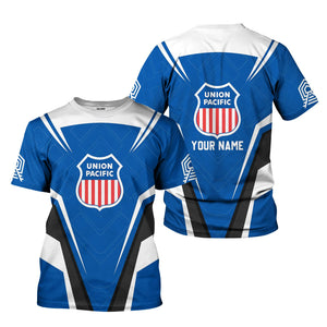 Railspirit Personalized Union Pacific Railroad T-Shirt Railway Inspired Apparel Big Boy Train Shirt for Train Lovers