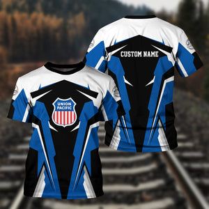 Railspirit Personalized Union Pacific Railroad T Shirt Big BoyStrong Line Style Train Unisex Shirt All Over Print