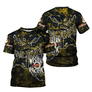 Railspirit Personalized Western Pacific Railroad T-Shirt Torn Graphic Style Train Shirt For Rail Junkie