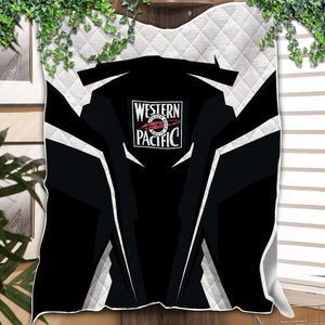 Railspirit Personalized Western Pacific Railroad Premium Quilts Strong Line Train Premium Quilts Gift Idea For Train Lover