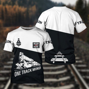 Railspirit Personalized Western Pacific Railroad T Shirt One Track Mind Unisex Train Shirt Gift Idea For Train Lover