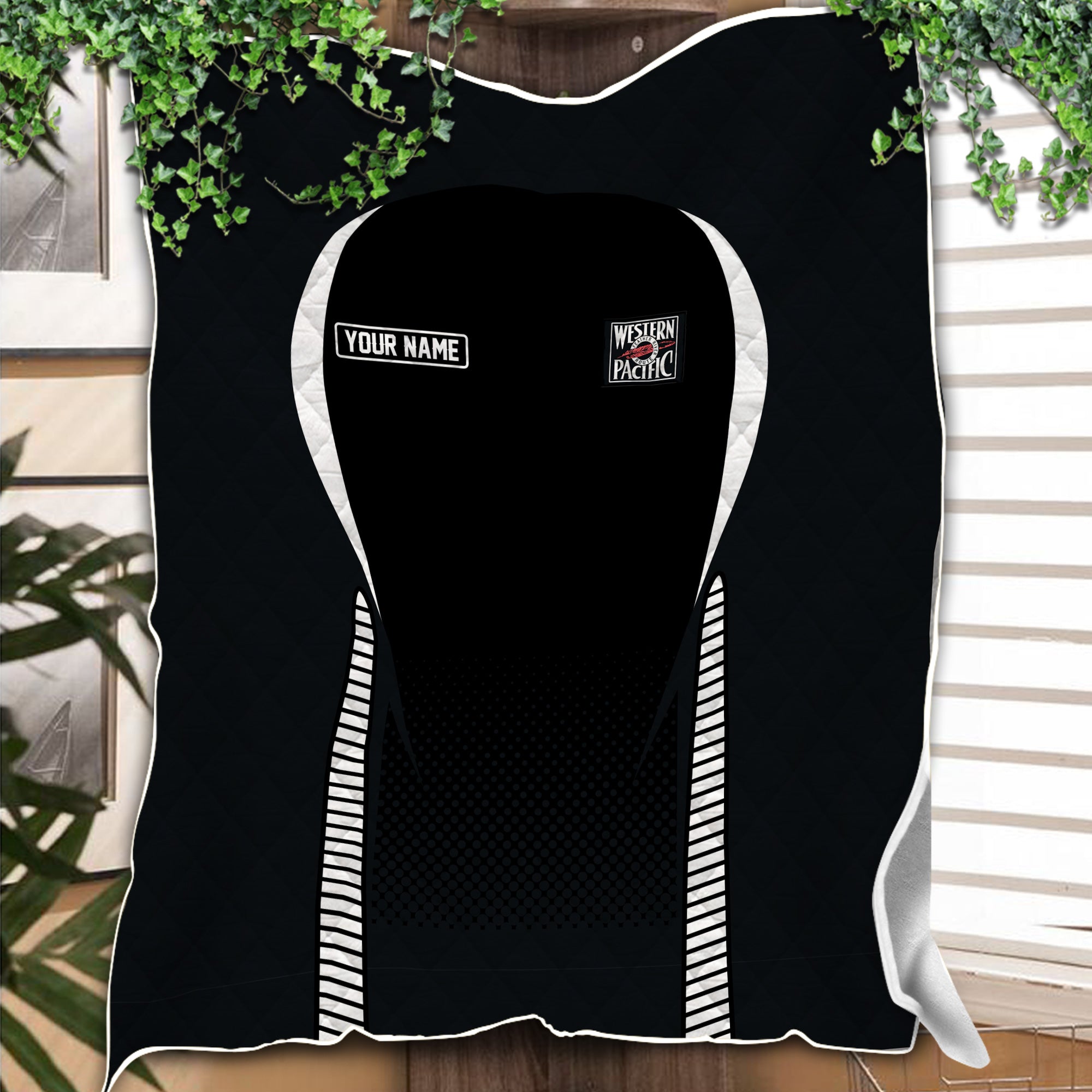 Railspirit Personalized Western Pacific Railroad Premium Quilts Train Premium Quilts Gift Idea For Train Lover