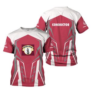 Railspirit Personalized Boston and Maine Railroad T-Shirt Futuristic Design with Custom Job Train Shirt