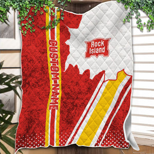Railspirit Personalized Chicago, Rock Island and Pacific Railroad Premium Quilts Vintage Rock Island Railroad All Over Printed Premium Quilts