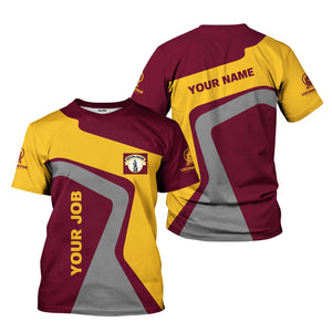 Railspirit Personalized Boston and Maine Railroad T-Shirt Unique Design with Custom Job Position Train Shirt