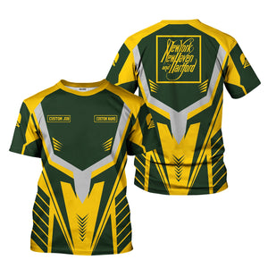 Railspirit Personalized New York, New Haven and Hartford Railroad T-Shirt Workwear-Inspired with Custom Position New Haven Railroad Train Shirt