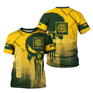 Railspirit Personalized New York, New Haven and Hartford Railroad T-Shirt Skull Design with Custom Job New Haven Railroad Train Shirt