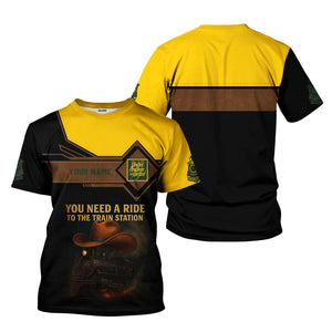 Railspirit Personalized New York, New Haven and Hartford Railroad T-Shirt You Need A Ride To The Train Station New Haven Railroad Shirt