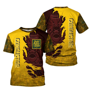 Railspirit Personalized New York, New Haven and Hartford Railroad T-Shirt Blazing Style with Custom Position New Haven Railroad Train Shirt