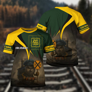 Railspirit Personalized New York, New Haven and Hartford Railroad T-Shirt Angry Train New Haven Railroad T-Shirt Gift Idea For Train Lover