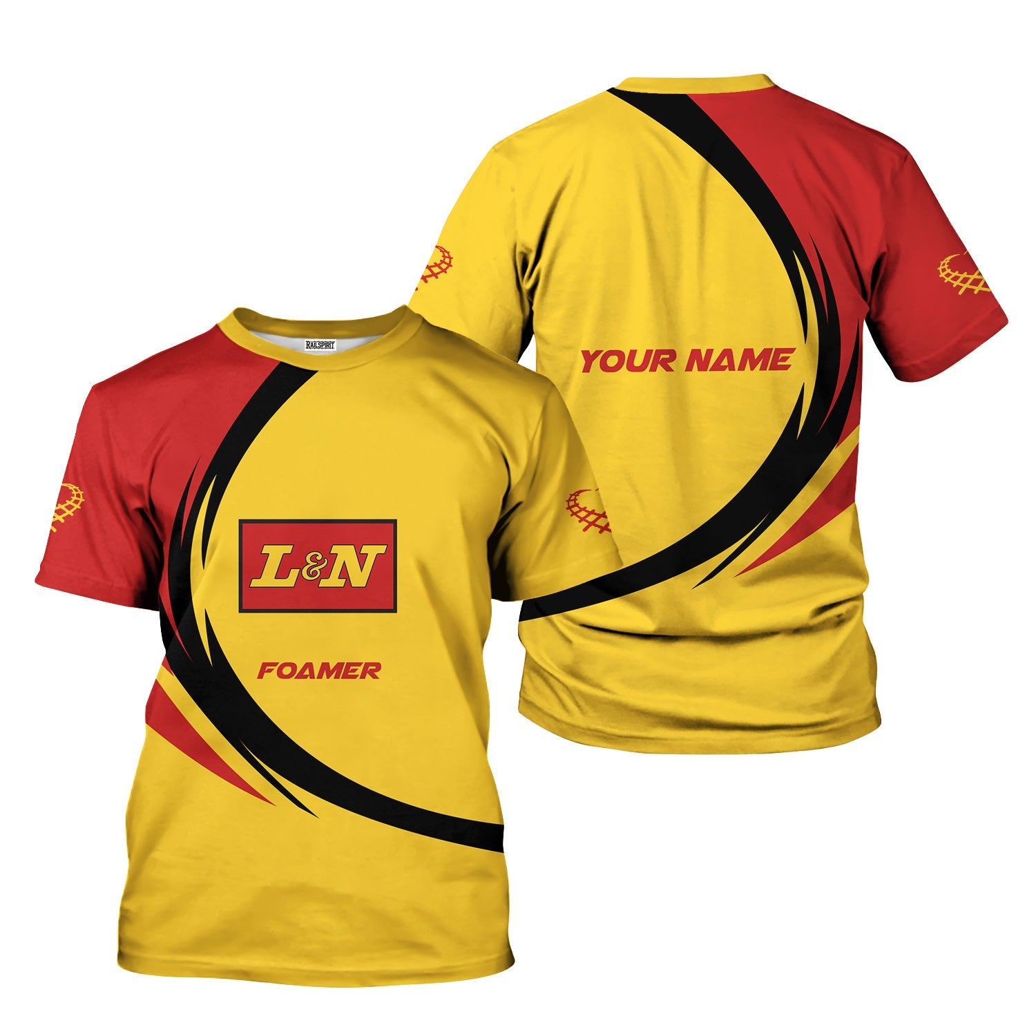 Railspirit Personalized Louisville and Nashville Railroad T-Shirt Unique Graphic Style L&N Shirt For Train Enthusiasts