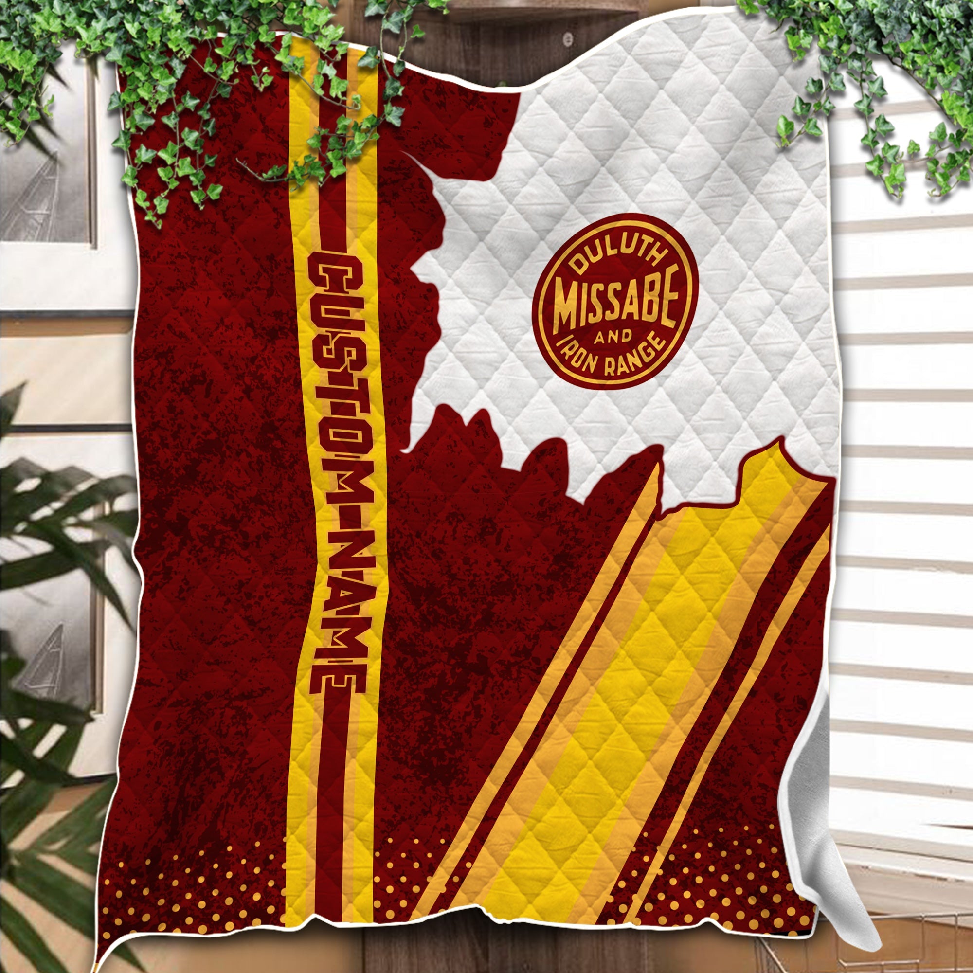 Railspirit Personalized Duluth, Missabe, & Iron Range Railroad Premium Quilts Vintage All Over Printed Premium Quilts