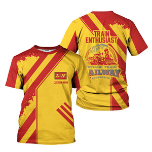 Railspirit Personalized Louisville and Nashville Railroad T-Shirt Locomotive Design L&N Train Shirt for Train Enthusiast