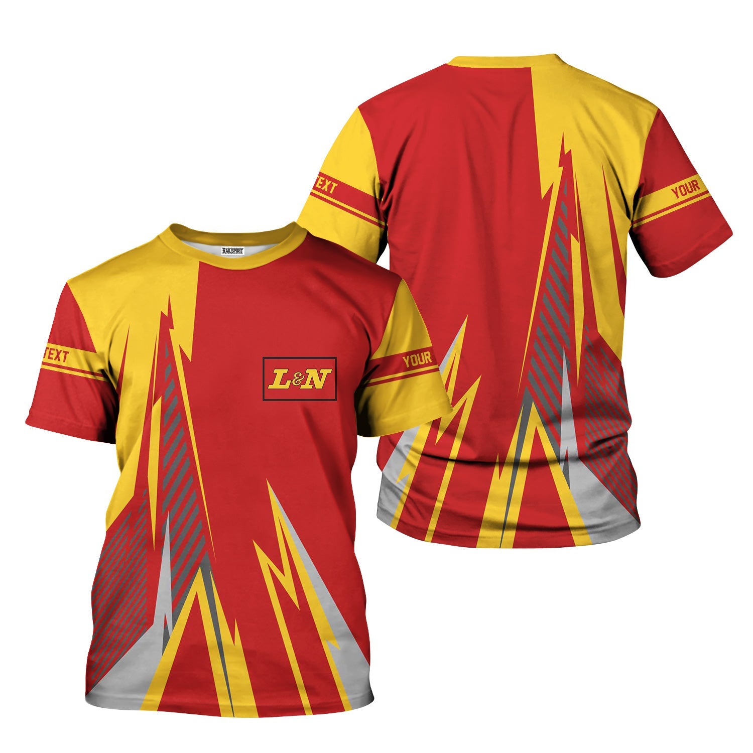 Railspirit Personalized Louisville and Nashville Railroad T-Shirt Lightning-Inspired Railway Style L&N Shirt For Train Lovers