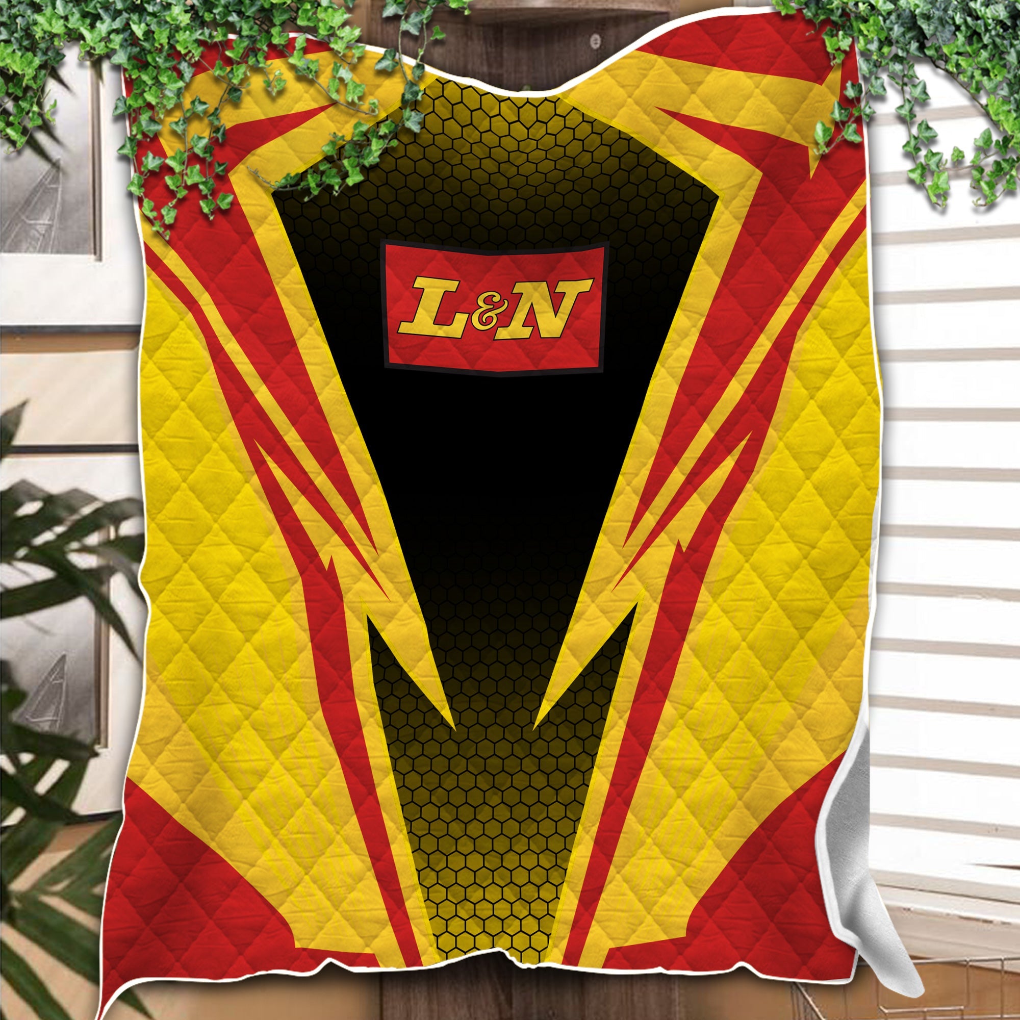 Railspirit Louisville and Nashville Railroad Premium Quilts Lightning Graphic Style L&N Premium Quilts Gift Idea For Train Lover