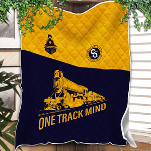 Railspirit Personalized Chesapeake and Ohio Railway Premium Quilt One Track Mind C&O Train Premium Quilt Gift Idea For Train Lover