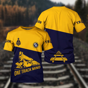 Railspirit Personalized Chesapeake and Ohio Railway T Shirt One Track Mind Unisex Train Shirt Gift Idea For Train Lover