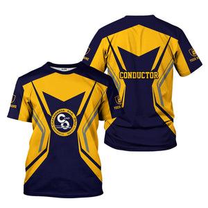 Railspirit Personalized Chesapeake and Ohio Railway T-Shirt Unique Style with Custom Job C&O Train Shirt