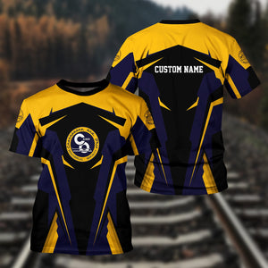 Railspirit Personalized Chesapeake and Ohio Railway T Shirt C&OStrong Line Style Train Unisex Shirt All Over Print