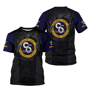 Railspirit Personalized Chesapeake and Ohio Railway T-Shirt Cracked Metal Design C&O Train Shirt for Rail Enthusiasts