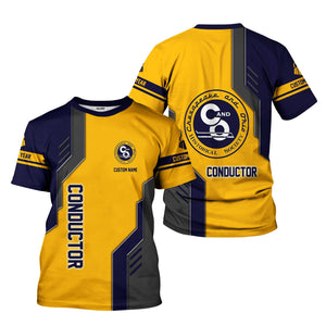 Railspirit Personalized Chesapeake and Ohio Railway T-Shirt Unique Railway Style with Custom Job C&O Train Shirt