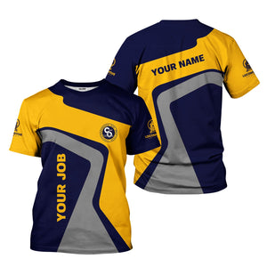 Railspirit Personalized Chesapeake and Ohio Railway T-Shirt Unique Design with Custom Job Position C&O Train Shirt