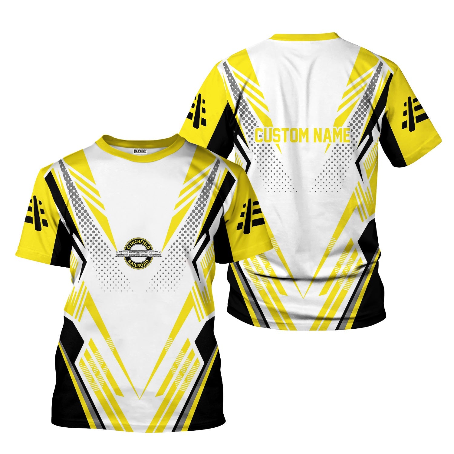 Railspirit Personalized Clinchfield Railroad T-Shirt Railroad Tribute Design Train Shirt for Train Lovers