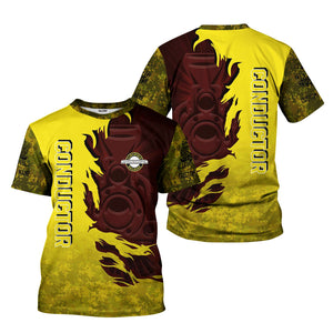 Railspirit Personalized Clinchfield Railroad T-Shirt Blazing Style with Custom Position Train Shirt