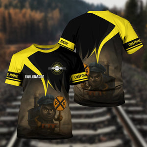 Railspirit Personalized Clinchfield Railroad T-Shirt Angry Train Shirt Gift Idea For Train Lover