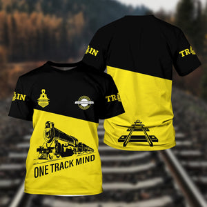 Railspirit Personalized Clinchfield Railroad T Shirt One Track Mind Unisex Train Shirt Gift Idea For Train Lover