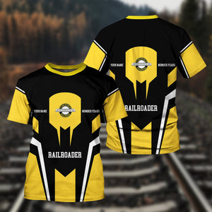 Railspirit Personalized Clinchfield Railroad T-Shirt Custom Year Railroader Shirt Gift Idea For Train Lover