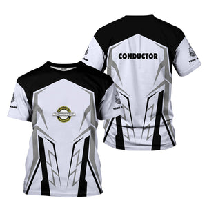 Railspirit Personalized Clinchfield Railroad T-Shirt Futuristic Design with Custom Job Train Shirt