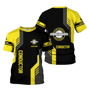 Railspirit Personalized Clinchfield Railroad T-Shirt Unique Railway Style with Custom Job Train Shirt