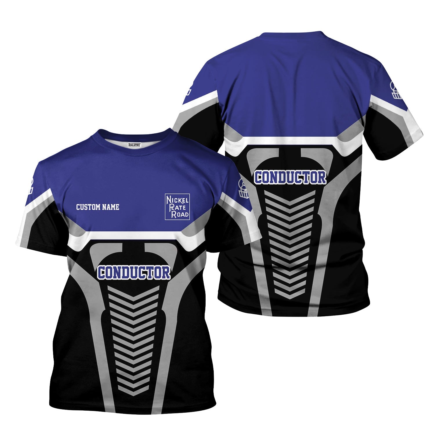 Railspirit Personalized New York, Chicago and St. Louis Railroad T-Shirt Track-Inspired with Custom Job Position Nickel Plate Road Train Shirt