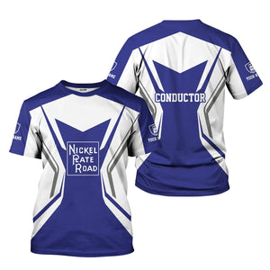 Railspirit Personalized New York, Chicago and St. Louis Railroad T-Shirt Unique Style with Custom Job Nickel Plate Road Train Shirt