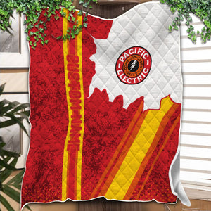 Railspirit Personalized Pacific Electric Railroad Premium Quilts Vintage All Over Printed Premium Quilts