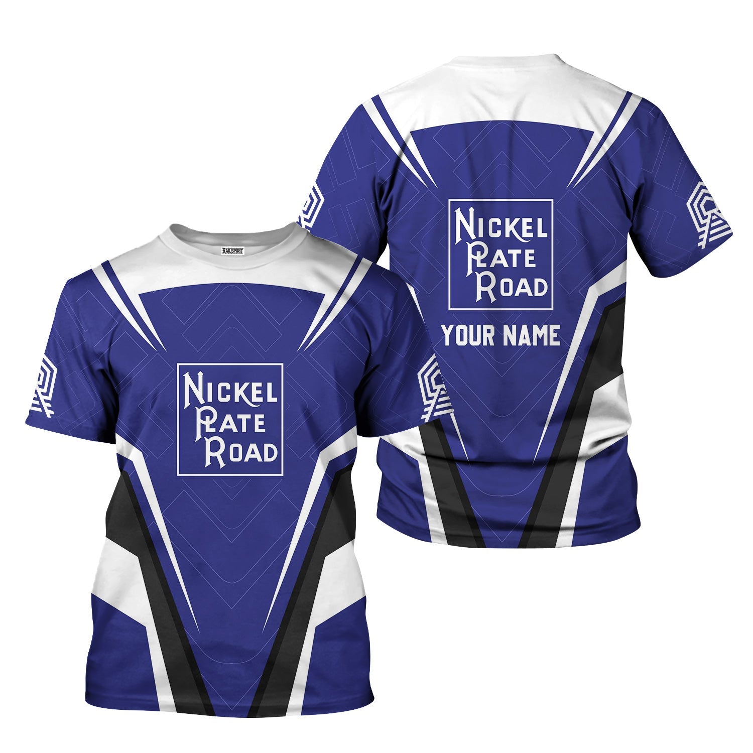 Railspirit Personalized New York, Chicago and St. Louis Railroad T-Shirt Railway Inspired Apparel Nickel Plate Road Train Shirt for Train Lovers