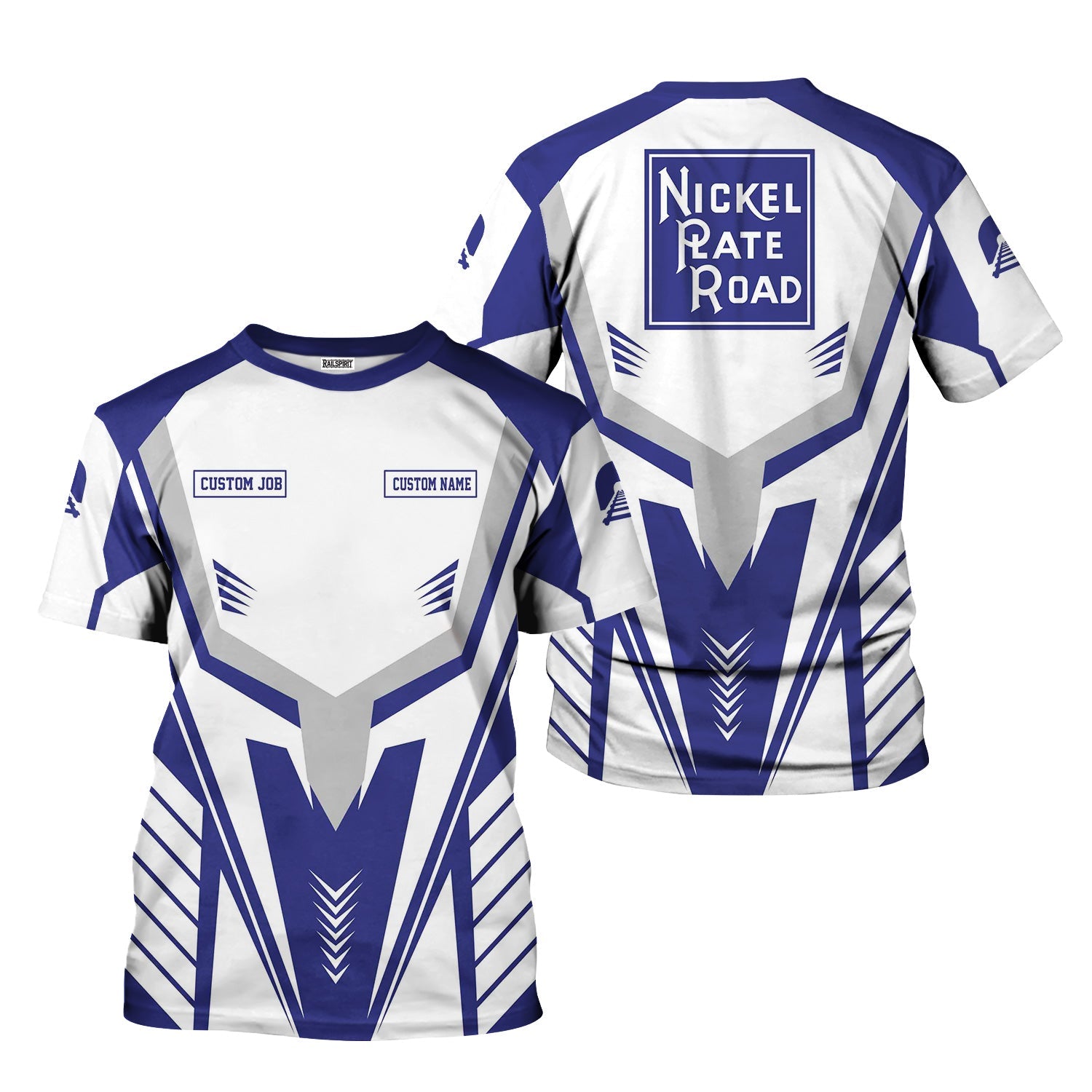 Railspirit Personalized New York, Chicago and St. Louis Railroad T-Shirt Workwear-Inspired with Custom Position Nickel Plate Road Train Shirt