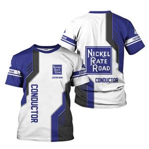 Railspirit Personalized New York, Chicago and St. Louis Railroad T-Shirt Unique Railway Style with Custom Job Nickel Plate Road Train Shirt