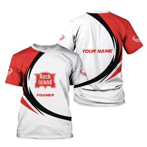 Railspirit Personalized Chicago, Rock Island and Pacific Railroad T-Shirt Unique Graphic Style Rock Island Railroad Shirt For Train Enthusiasts