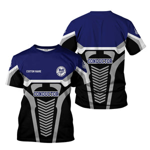 Railspirit Personalized B&O Great States Railroad T-Shirt Track-Inspired with Custom Job Position Train Shirt