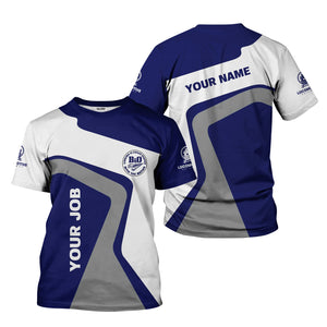 Railspirit Personalized B&O Great States Railroad T-Shirt Unique Design with Custom Job Position Train Shirt